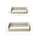 Glitzhome® Gold Rectangle Metal Mirrored Decorative Trays Set
